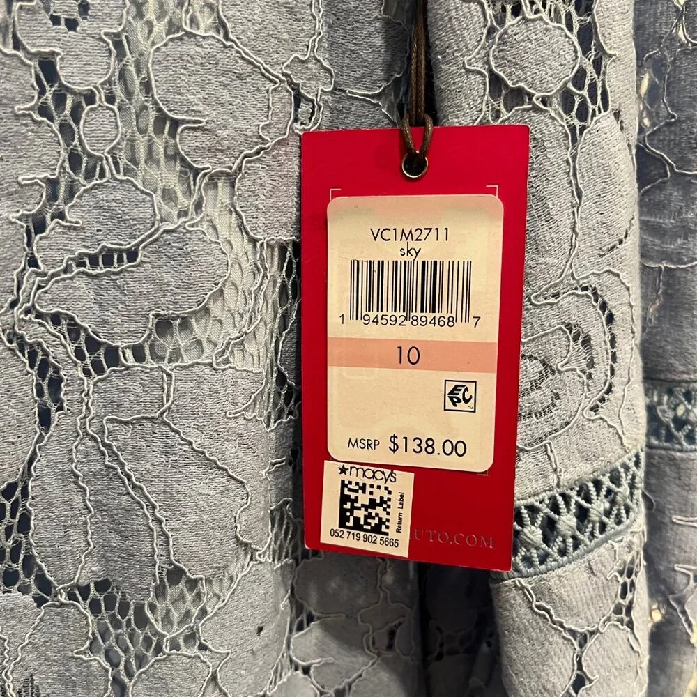 Vince Camuto Lace A-Line Long Sleeve Dress - Picture 4 of 4